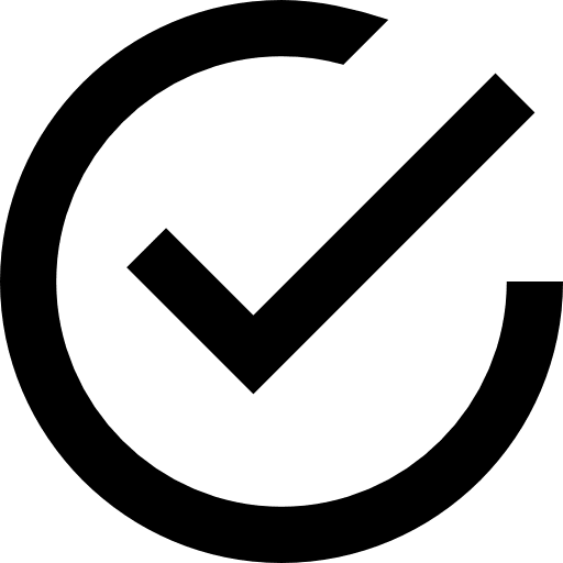 Checkmark icon representing quality assurance
