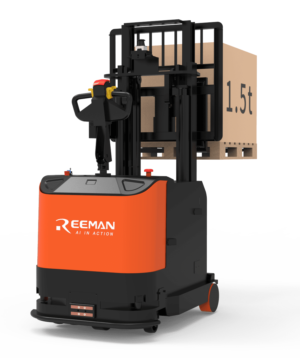 AMR Forklift - Autonomous Mobile Robot Forklift in modern warehouse environment