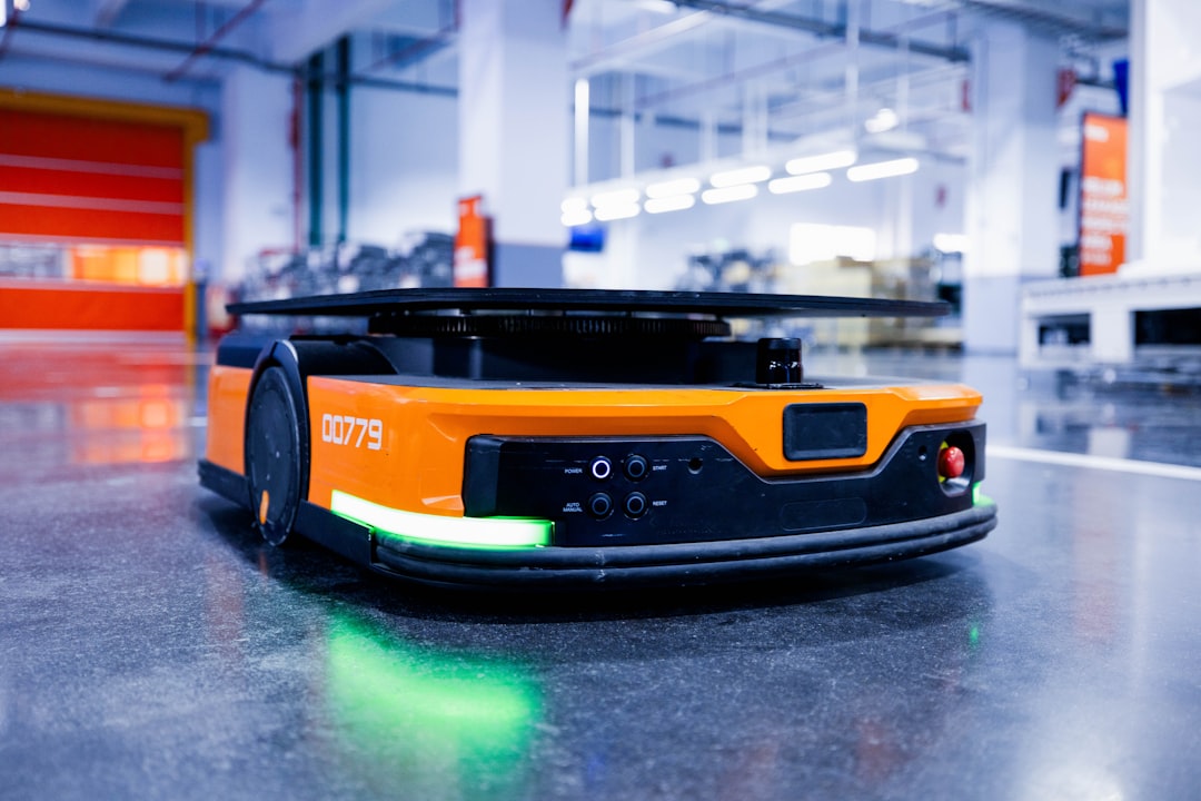 Automated Guided Vehicles operating in modern warehouse facility